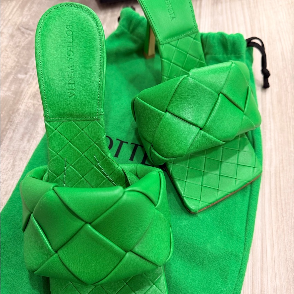 Bottega Veneta original Green leather heels size 38 - Picture 4 of 5